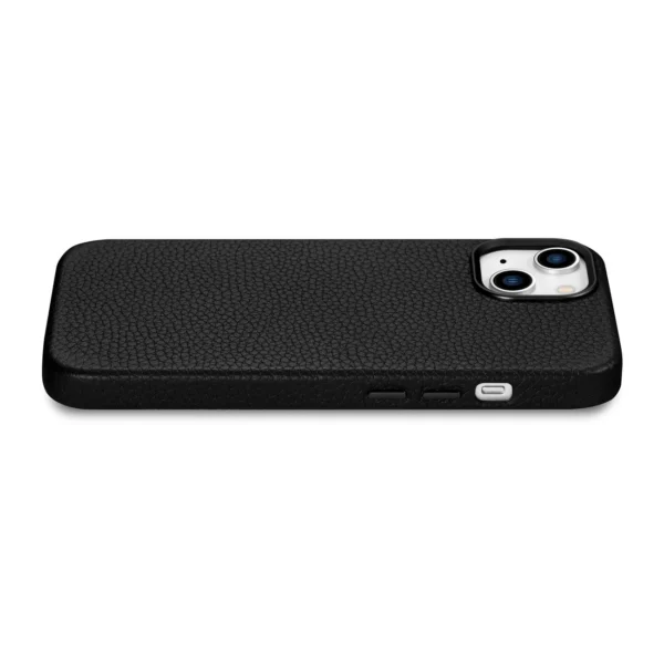 iCarer Litchi Premium Leather Case iPhone 14 Magnetic Leather Case with MagSafe Black (WMI14220709-BK)eng
