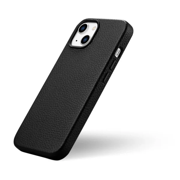 iCarer Litchi Premium Leather Case iPhone 14 Magnetic Leather Case with MagSafe Black (WMI14220709-BK)eng