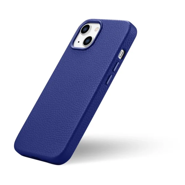iCarer Litchi Premium Leather Case iPhone 14 Magnetic Leather Case with MagSafe Dark Blue (WMI14220709-DB)eng