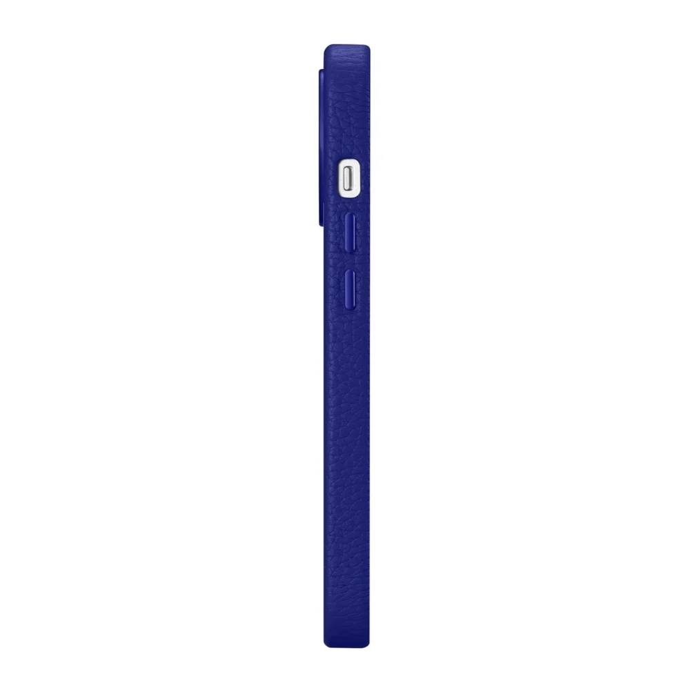 iCarer Litchi Premium Leather Case iPhone 14 Pro Magnetic Leather Case with MagSafe Dark Blue (WMI14220710-DB)eng