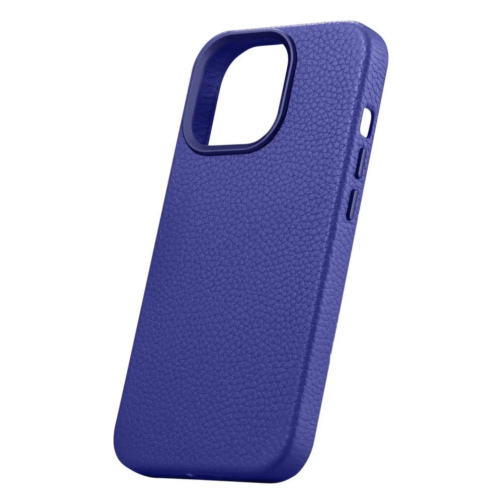 iCarer Litchi Premium Leather Case iPhone 14 Pro Magnetic Leather Case with MagSafe Dark Blue (WMI14220710-DB)eng