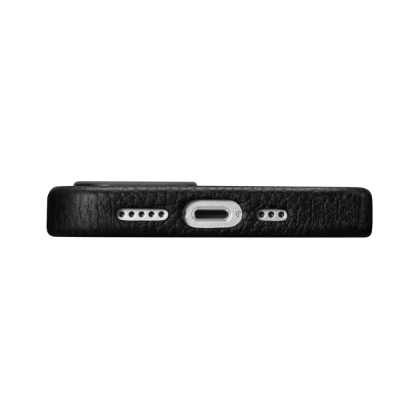 iCarer Litchi Premium Leather Case iPhone 14 Plus Magnetic Leather Case with MagSafe Black (WMI14220711-BK)eng
