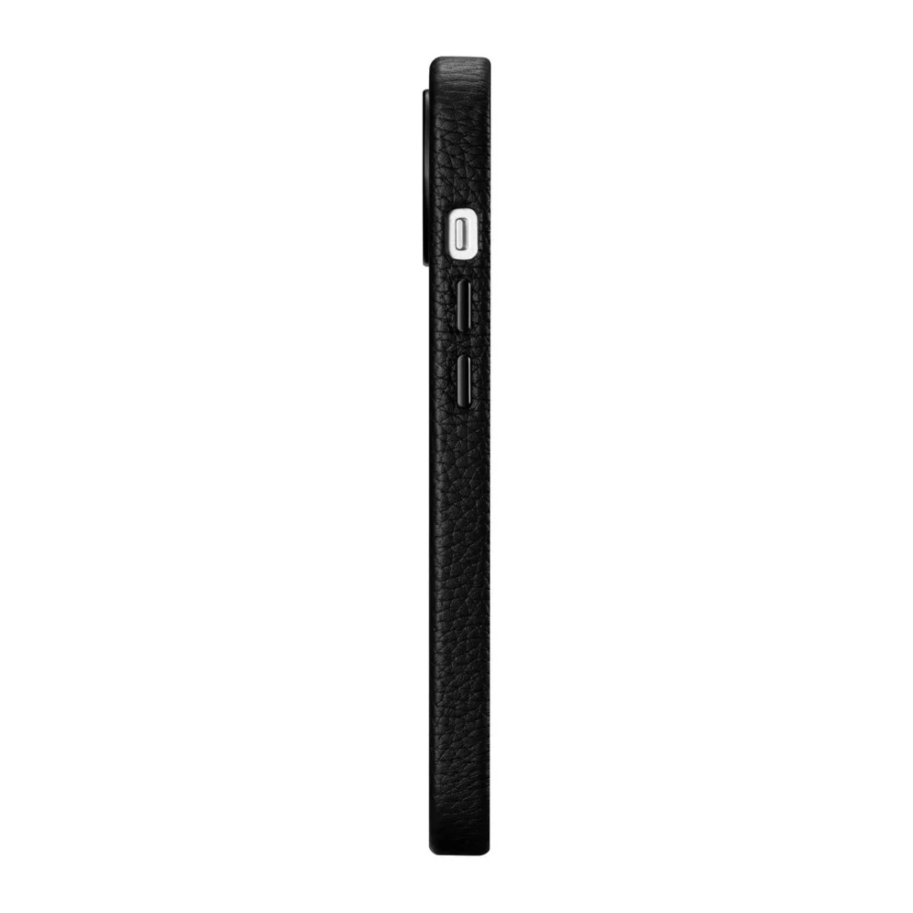 iCarer Litchi Premium Leather Case iPhone 14 Plus Magnetic Leather Case with MagSafe Black (WMI14220711-BK)eng