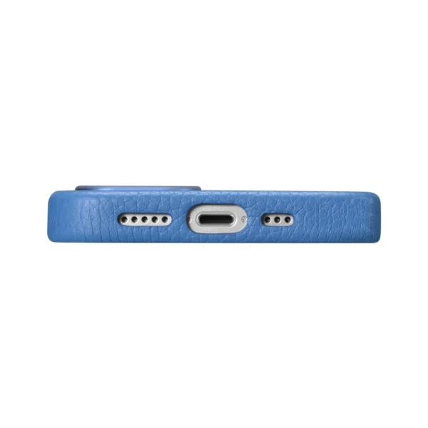 iCarer Litchi Premium Leather Case iPhone 14 Plus Magnetic Leather Case with MagSafe Light Blue (WMI14220711-LB)eng