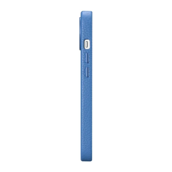 iCarer Litchi Premium Leather Case iPhone 14 Plus Magnetic Leather Case with MagSafe Light Blue (WMI14220711-LB)eng