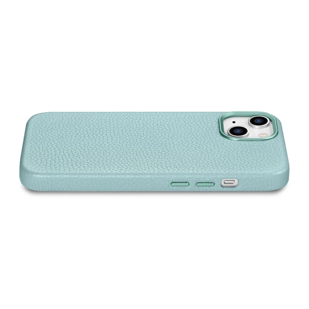 iCarer Litchi Premium Leather Case iPhone 14 Plus Magnetic Leather Case with MagSafe Green (WMI14220711-GN)eng