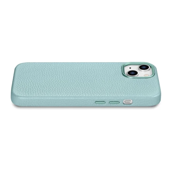 iCarer Litchi Premium Leather Case iPhone 14 Plus Magnetic Leather Case with MagSafe Green (WMI14220711-GN)eng