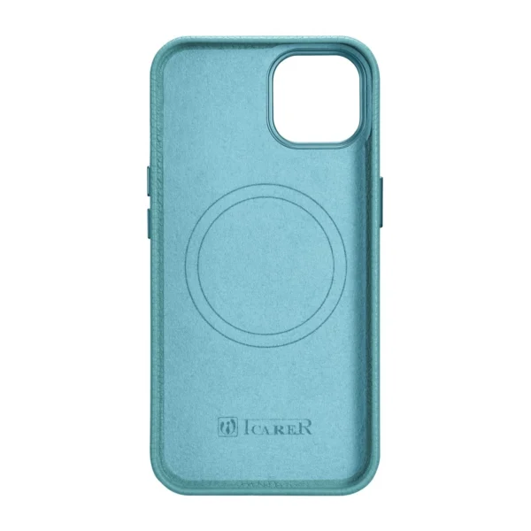 iCarer Litchi Premium Leather Case iPhone 14 Plus Magnetic Leather Case with MagSafe Green (WMI14220711-GN)eng