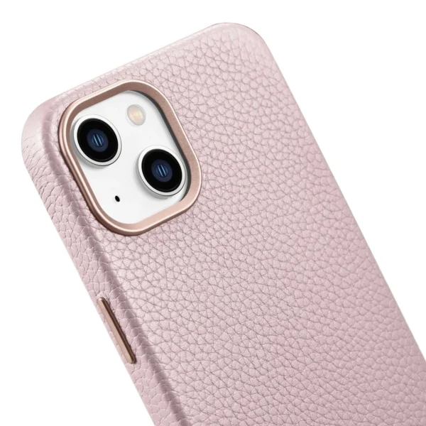 iCarer Litchi Premium Leather Case iPhone 14 Plus Magnetic Leather Case with MagSafe Pink (WMI14220711-PK)eng
