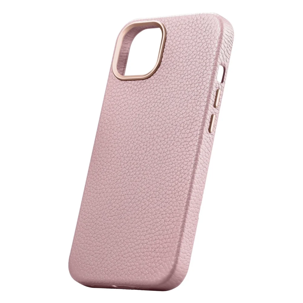 iCarer Litchi Premium Leather Case iPhone 14 Plus Magnetic Leather Case with MagSafe Pink (WMI14220711-PK)eng