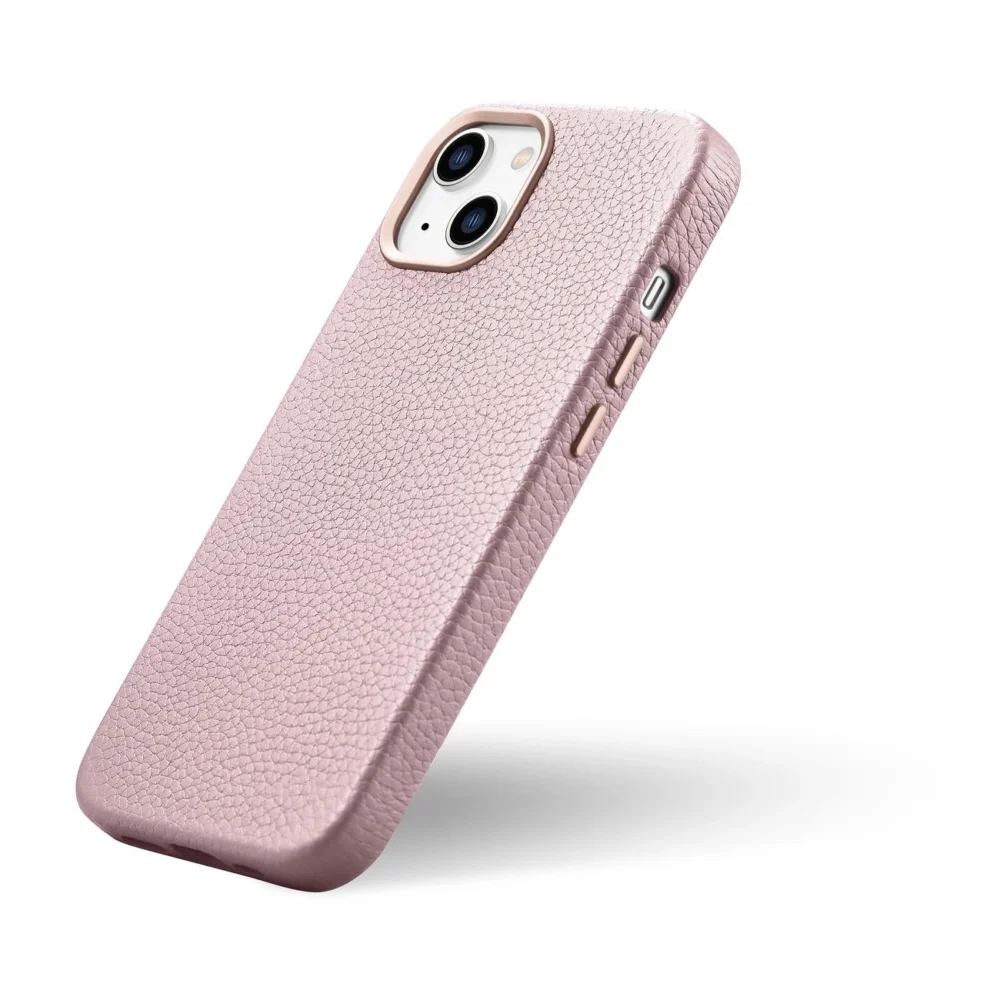 iCarer Litchi Premium Leather Case iPhone 14 Plus Magnetic Leather Case with MagSafe Pink (WMI14220711-PK)eng