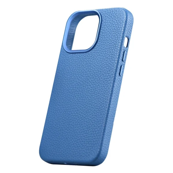 iCarer Litchi Premium Leather Case iPhone 14 Pro Max Magnetic Leather Case with MagSafe Light Blue (WMI14220712-LB)eng