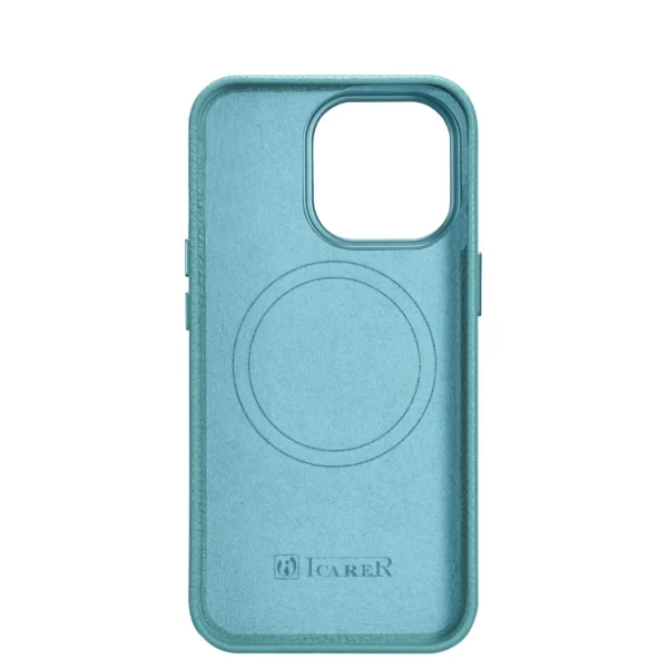 iCarer Litchi Premium Leather Case iPhone 14 Pro Max Magnetic Leather Case with MagSafe Green (WMI14220712-GN)eng
