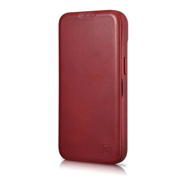 iCarer CE Oil Wax Premium Leather Folio Case iPhone 14 Plus Magnetic Flip Leather Folio Case MagSafe Red (AKI14220707-RD)eng