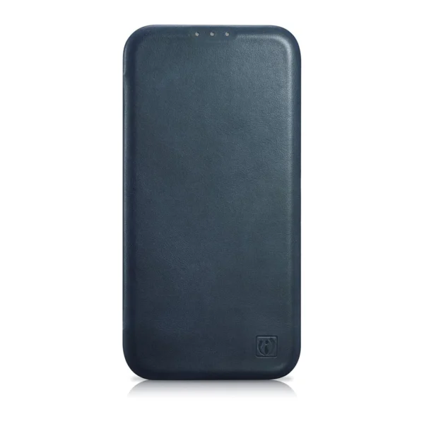 iCarer CE Oil Wax Premium Leather Folio Case Leather Case iPhone 14 Pro Max Magnetic Flip MagSafe Blue (AKI14220708-BU)eng