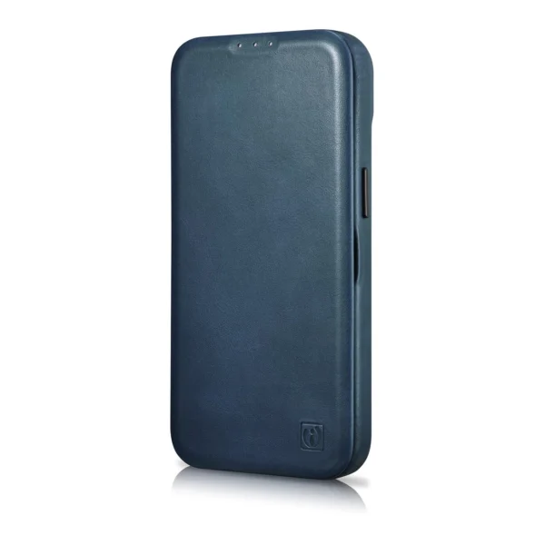 iCarer CE Oil Wax Premium Leather Folio Case Leather Case iPhone 14 Pro Max Magnetic Flip MagSafe Blue (AKI14220708-BU)eng