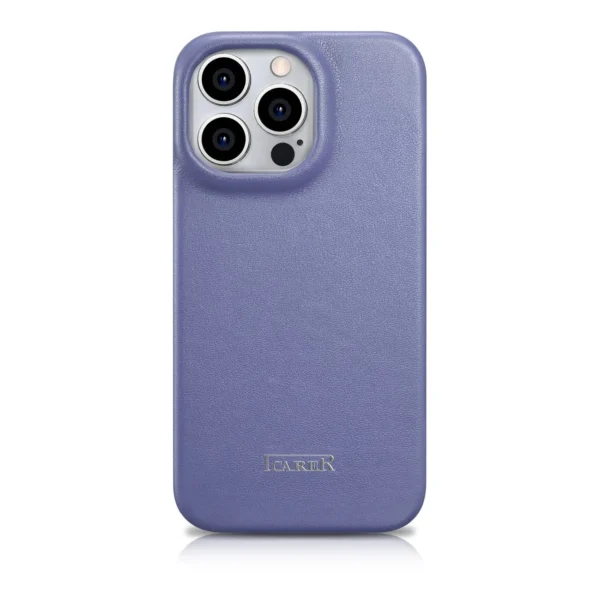 iCarer CE Premium Leather Folio Case iPhone 14 Pro Magnetic Flip Leather Folio Case MagSafe Light Purple (WMI14220714-LP)eng