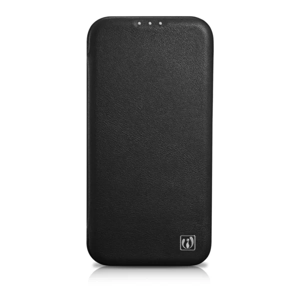 iCarer CE Premium Leather Folio Case iPhone 14 Plus Magnetic Flip Leather Folio Case MagSafe black (WMI14220715-BK)eng