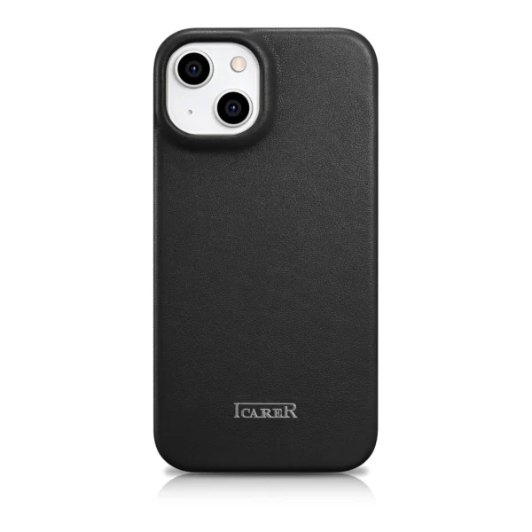 iCarer CE Premium Leather Folio Case iPhone 14 Plus Magnetic Flip Leather Folio Case MagSafe black (WMI14220715-BK)eng