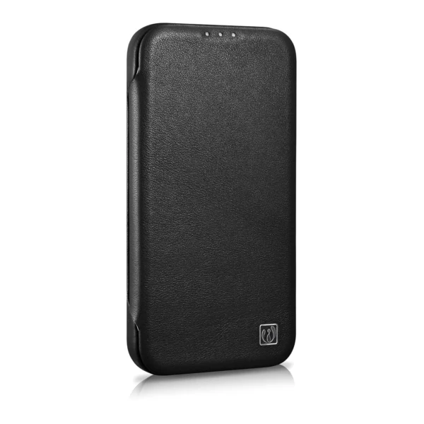iCarer CE Premium Leather Folio Case iPhone 14 Plus Magnetic Flip Leather Folio Case MagSafe black (WMI14220715-BK)eng