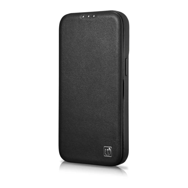 iCarer CE Premium Leather Folio Case iPhone 14 Plus Magnetic Flip Leather Folio Case MagSafe black (WMI14220715-BK)eng