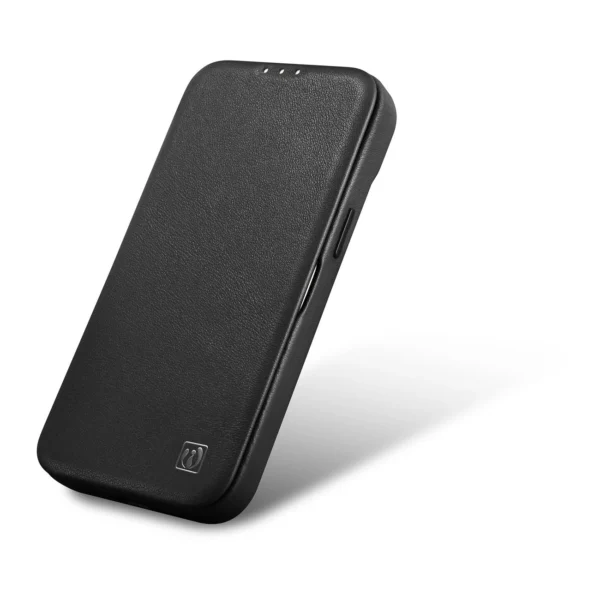 iCarer CE Premium Leather Folio Case iPhone 14 Plus Magnetic Flip Leather Folio Case MagSafe black (WMI14220715-BK)eng