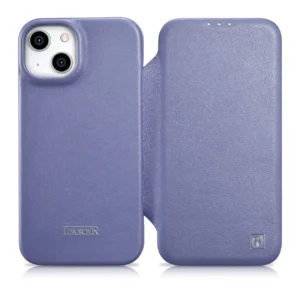iCarer CE Premium Leather Folio Case iPhone 14 Plus Magnetic Flip Leather Folio Case MagSafe Light Purple (WMI14220715-LP)eng