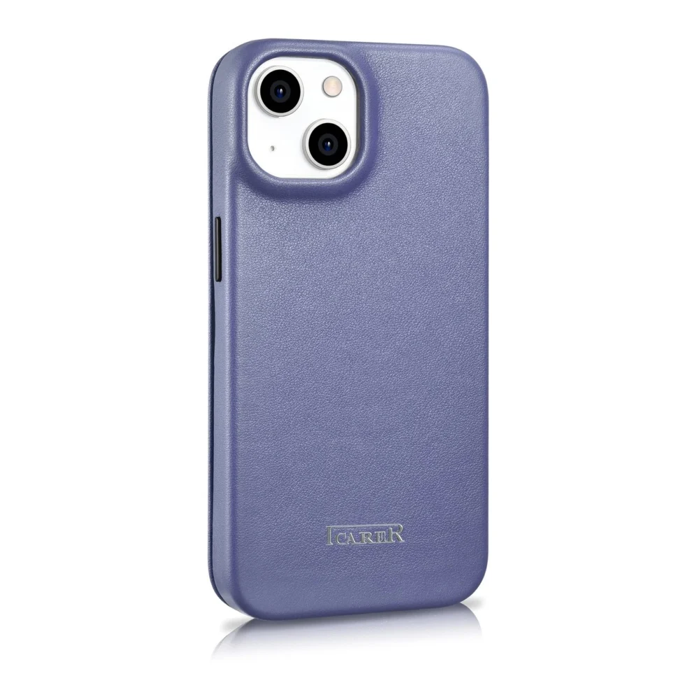 iCarer CE Premium Leather Folio Case iPhone 14 Plus Magnetic Flip Leather Folio Case MagSafe Light Purple (WMI14220715-LP)eng