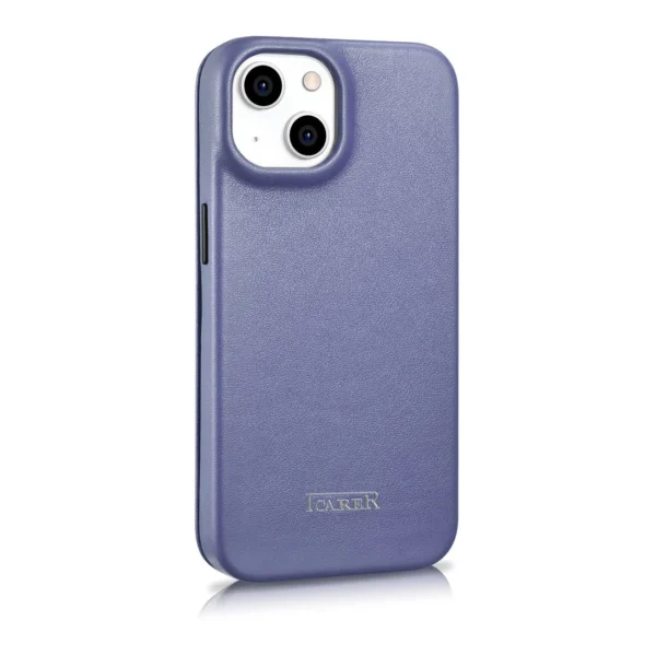 iCarer CE Premium Leather Folio Case iPhone 14 Plus Magnetic Flip Leather Folio Case MagSafe Light Purple (WMI14220715-LP)eng