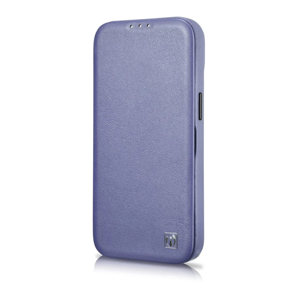 iCarer CE Premium Leather Folio Case iPhone 14 Plus Magnetic Flip Leather Folio Case MagSafe Light Purple (WMI14220715-LP)eng