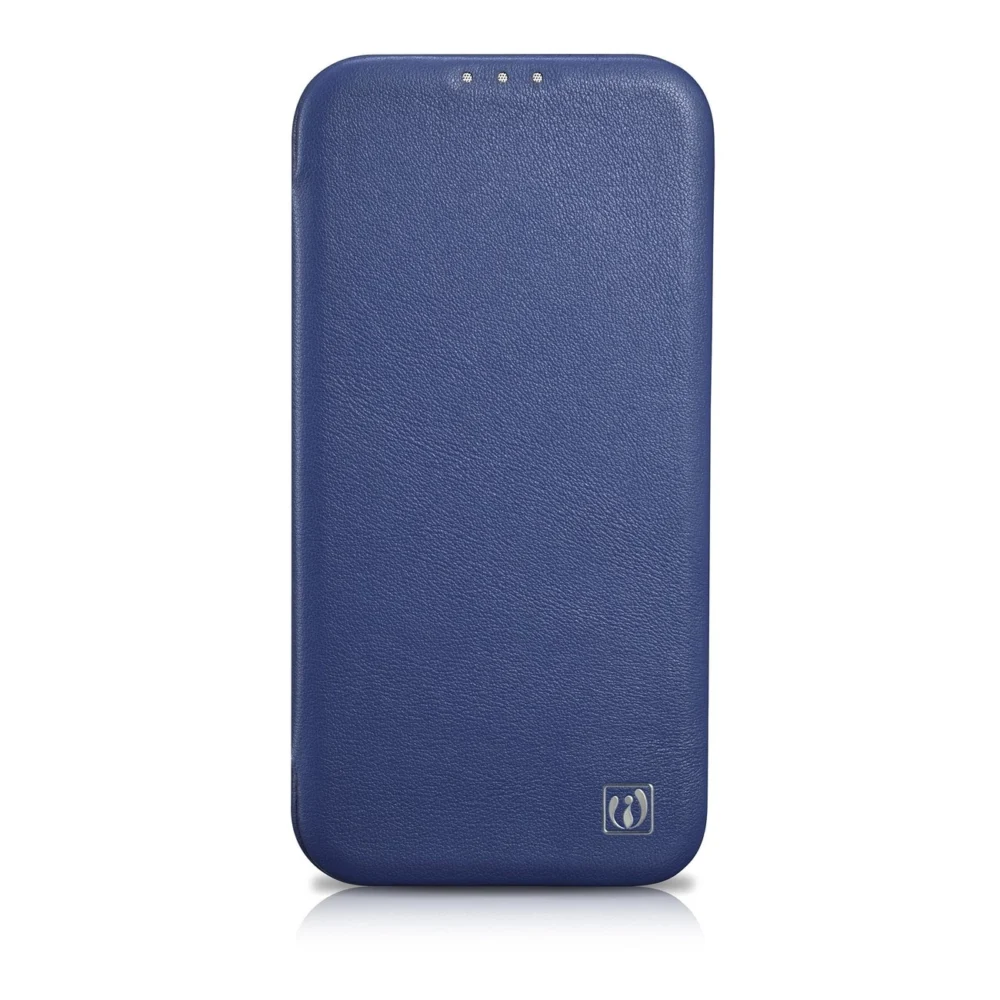 iCarer CE Premium Leather Folio Case iPhone 14 Plus Magnetic Flip Leather Folio Case MagSafe Blue (WMI14220715-BU)eng