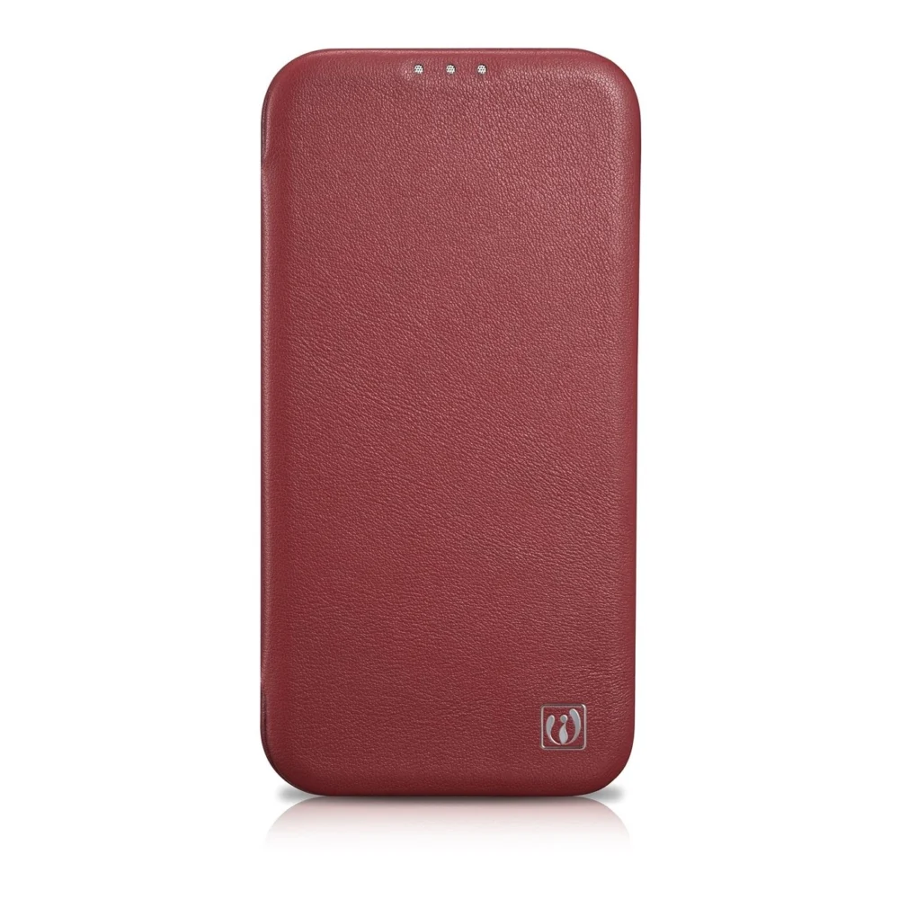 iCarer CE Premium Leather Folio Case iPhone 14 Pro Max Magnetic Flip Cover MagSafe Red (WMI14220716-RD)eng