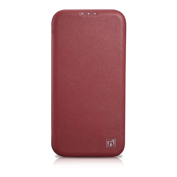 iCarer CE Premium Leather Folio Case iPhone 14 Pro Max Magnetic Flip Cover MagSafe Red (WMI14220716-RD)eng