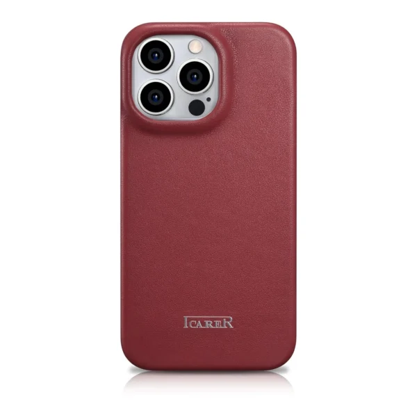 iCarer CE Premium Leather Folio Case iPhone 14 Pro Max Magnetic Flip Cover MagSafe Red (WMI14220716-RD)eng