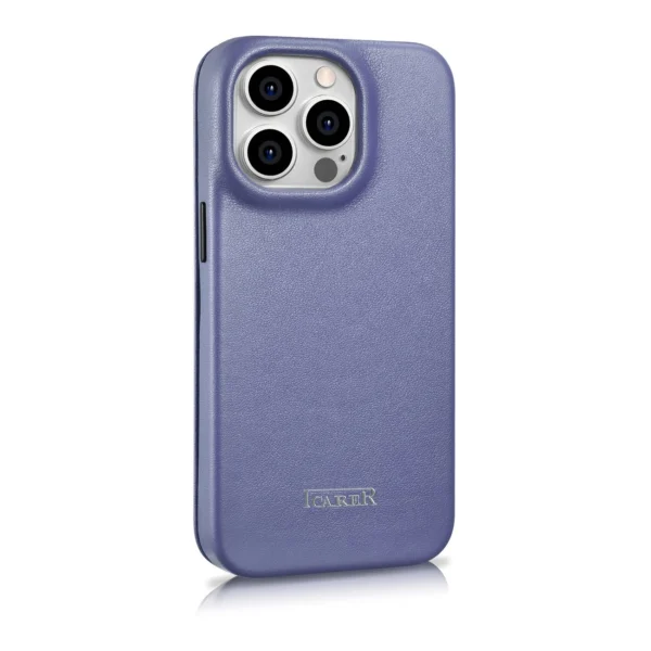 iCarer CE Premium Leather Folio Case iPhone 14 Pro Max Magnetic Flip Leather Folio Case MagSafe Light Purple (WMI14220716-LP)eng