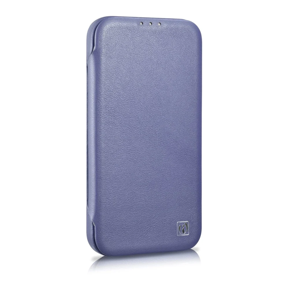 iCarer CE Premium Leather Folio Case iPhone 14 Pro Max Magnetic Flip Leather Folio Case MagSafe Light Purple (WMI14220716-LP)eng