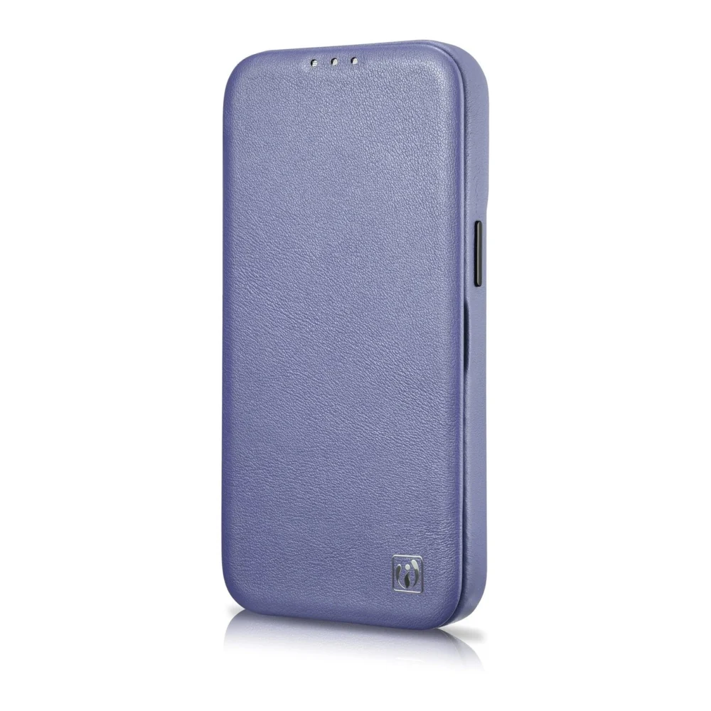 iCarer CE Premium Leather Folio Case iPhone 14 Pro Max Magnetic Flip Leather Folio Case MagSafe Light Purple (WMI14220716-LP)eng