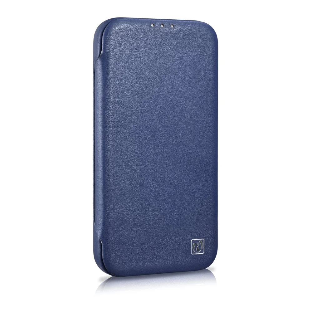iCarer CE Premium Leather Folio Case iPhone 14 Pro Max Magnetic Flip Leather Folio Case MagSafe Blue (WMI14220716-BU)eng