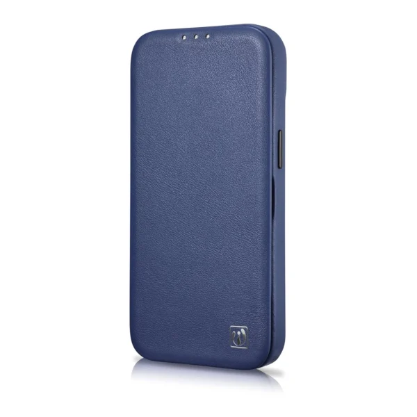 iCarer CE Premium Leather Folio Case iPhone 14 Pro Max Magnetic Flip Leather Folio Case MagSafe Blue (WMI14220716-BU)eng