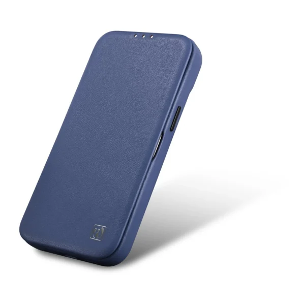 iCarer CE Premium Leather Folio Case iPhone 14 Pro Max Magnetic Flip Leather Folio Case MagSafe Blue (WMI14220716-BU)eng