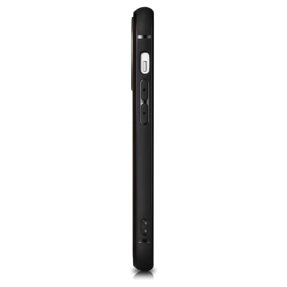 iCarer Leather Oil Wax case for iPhone 14 Pro Max leather case black (WMI14220720-BK)eng