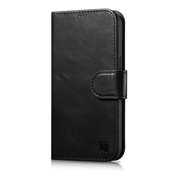 iCarer Oil Wax Wallet Case 2in1 Cover iPhone 14 Plus Anti-RFID Leather Flip Case Black (WMI14220723-BK)eng