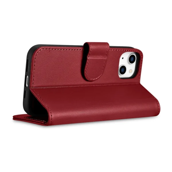 iCarer Wallet Case 2in1 iPhone 14 Leather Flip Case Anti-RFID Red (WMI14220725-RD)eng