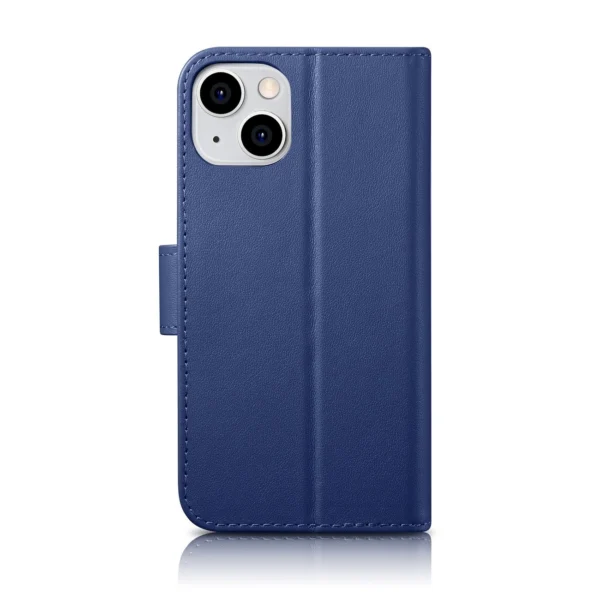 iCarer Wallet Case 2in1 Case iPhone 14 Anti-RFID Leather Flip Case Blue (WMI14220725-BU)eng