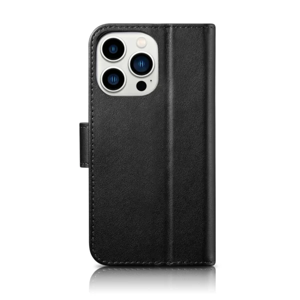iCarer Wallet Case 2in1 Cover iPhone 14 Pro Leather Flip Cover Anti-RFID black (WMI14220726-BK)eng