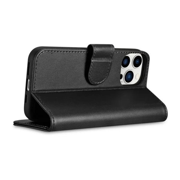iCarer Wallet Case 2in1 Cover iPhone 14 Pro Leather Flip Cover Anti-RFID black (WMI14220726-BK)eng