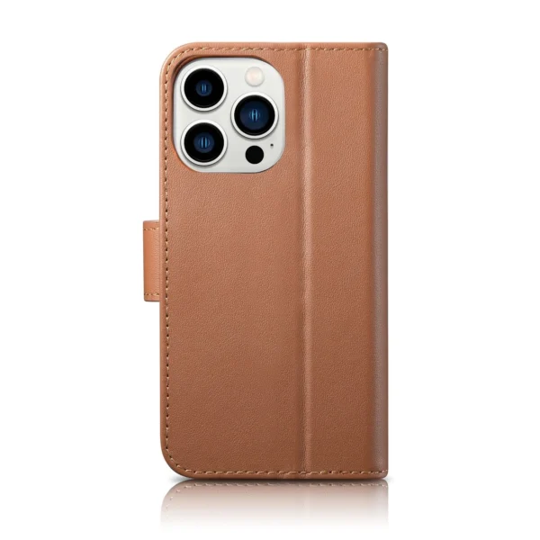 iCarer Wallet Case 2in1 iPhone 14 Pro Leather Flip Case Anti-RFID brown (WMI14220726-BN)eng