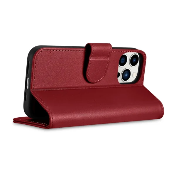 iCarer Wallet Case 2in1 iPhone 14 Pro Leather Flip Case Anti-RFID red (WMI14220726-RD)eng