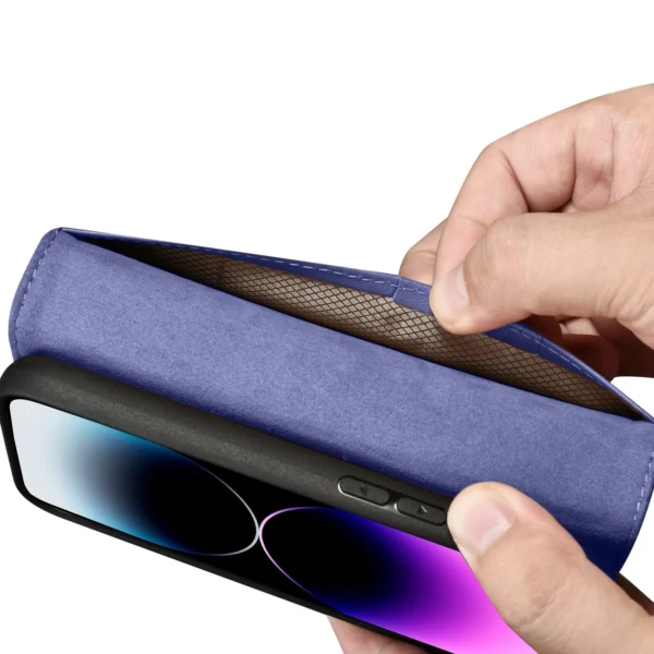 iCarer Wallet Case 2in1 Cover iPhone 14 Pro Anti-RFID Leather Flip Case Light Purple (WMI14220726-LP)eng