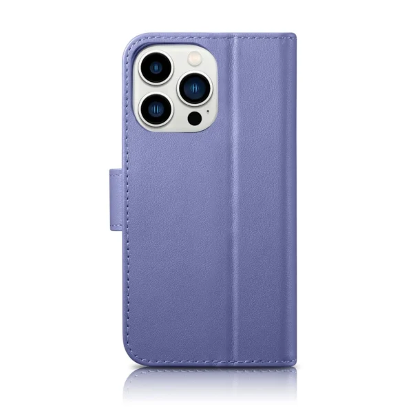 iCarer Wallet Case 2in1 Cover iPhone 14 Pro Anti-RFID Leather Flip Case Light Purple (WMI14220726-LP)eng